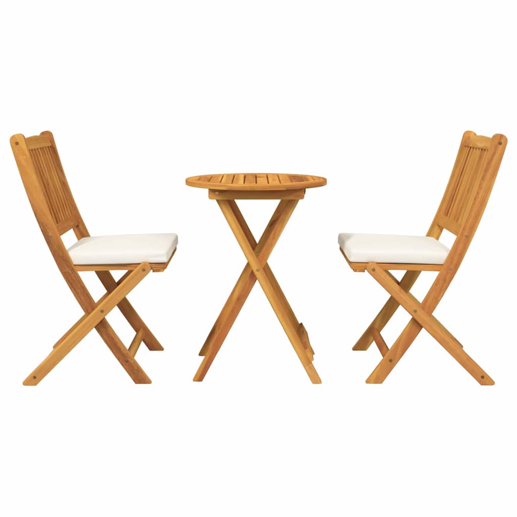 Trädgårds Bistro Set 3 pcs Brun Massivt Akaciaträ