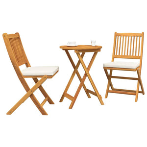 Trädgårds Bistro Set 3 pcs Brun Massivt Akaciaträ