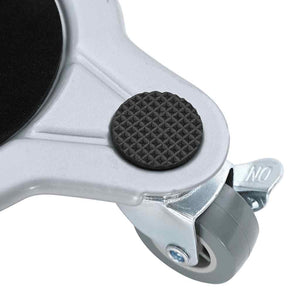 Möbelhjul 4 st med lyftare 15,5x15,5x5,5 cm stål 1000 kg