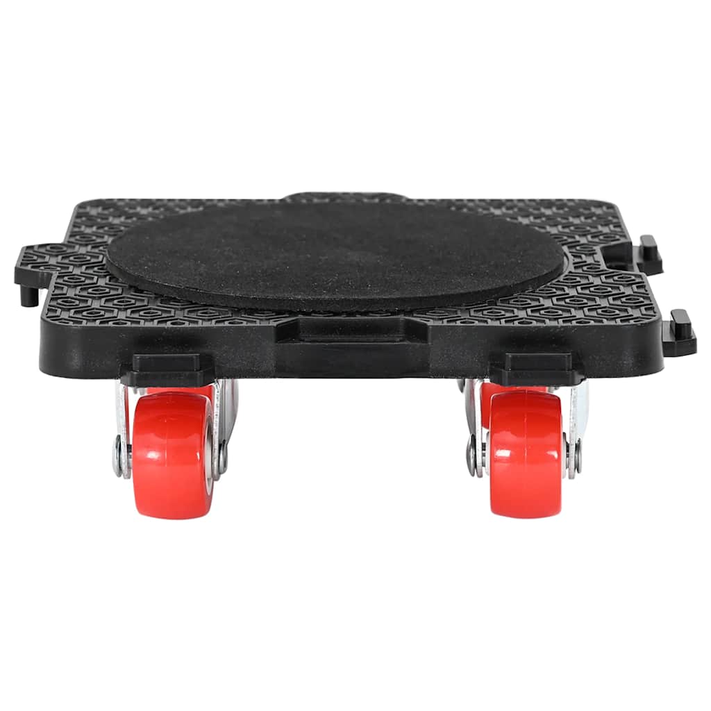 Möbelhjul 4 st med lyftare svarta 13,5x13,5x4,2 cm 300 kg