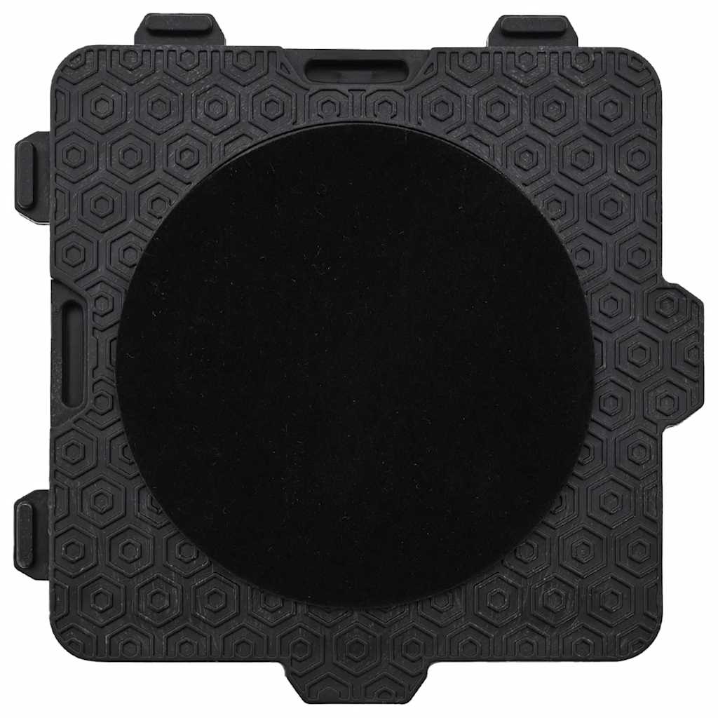 Möbelhjul 4 st med lyftare svarta 13,5x13,5x4,2 cm 300 kg