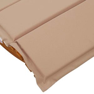 Solstol med kudde 2-person 2 pcs Brun Massivt Akaciaträ