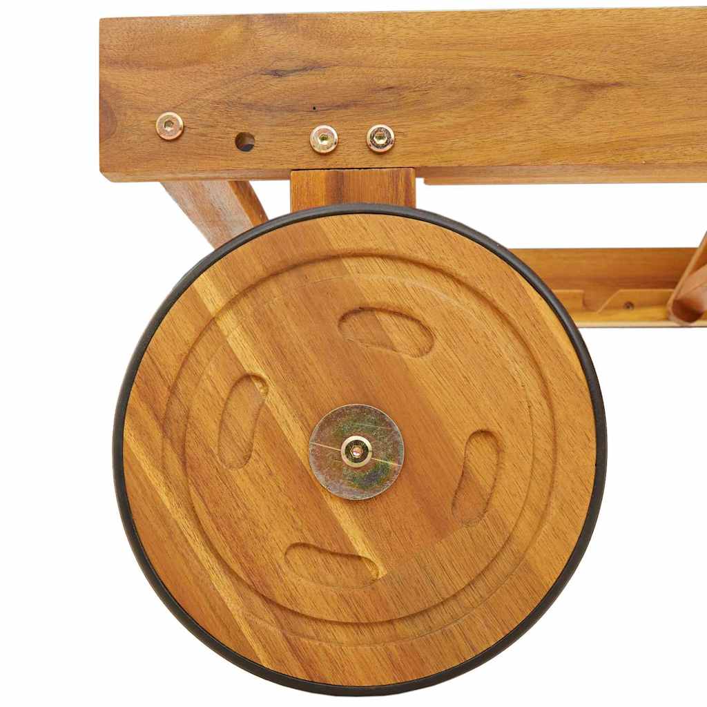 Solstol Reclining 3 pcs Taupe Massivt Akaciaträ