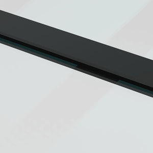 Skjutdörr med beslagset 102x205 cm ESG glas och aluminium