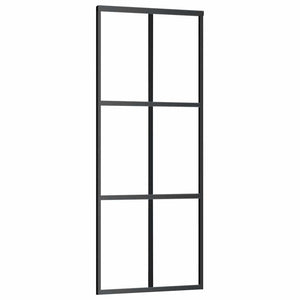 Skjutdörr med beslagset ESG glas och aluminium 76x205 cm