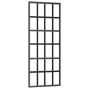 Skjutdörr med beslagset ESG glas och aluminium 76x205 cm