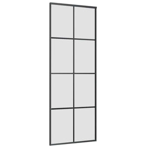 Skjutdörr med beslagset ESG glas och aluminium 76x205 cm