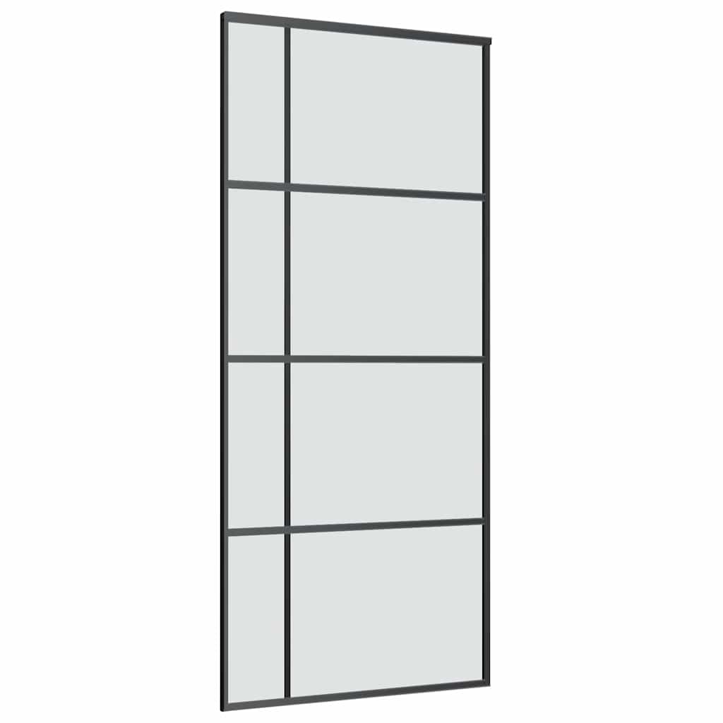 Skjutdörr med beslagset ESG glas och aluminium 90x205 cm