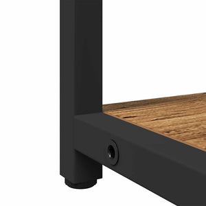 Badrumsmöbelset med hylla med dörr 2 pcs Brun Konstruerat trä