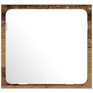 Badrumsmöbelset Väggmonterad 3 pcs Gammalt trä Konstruerat trä