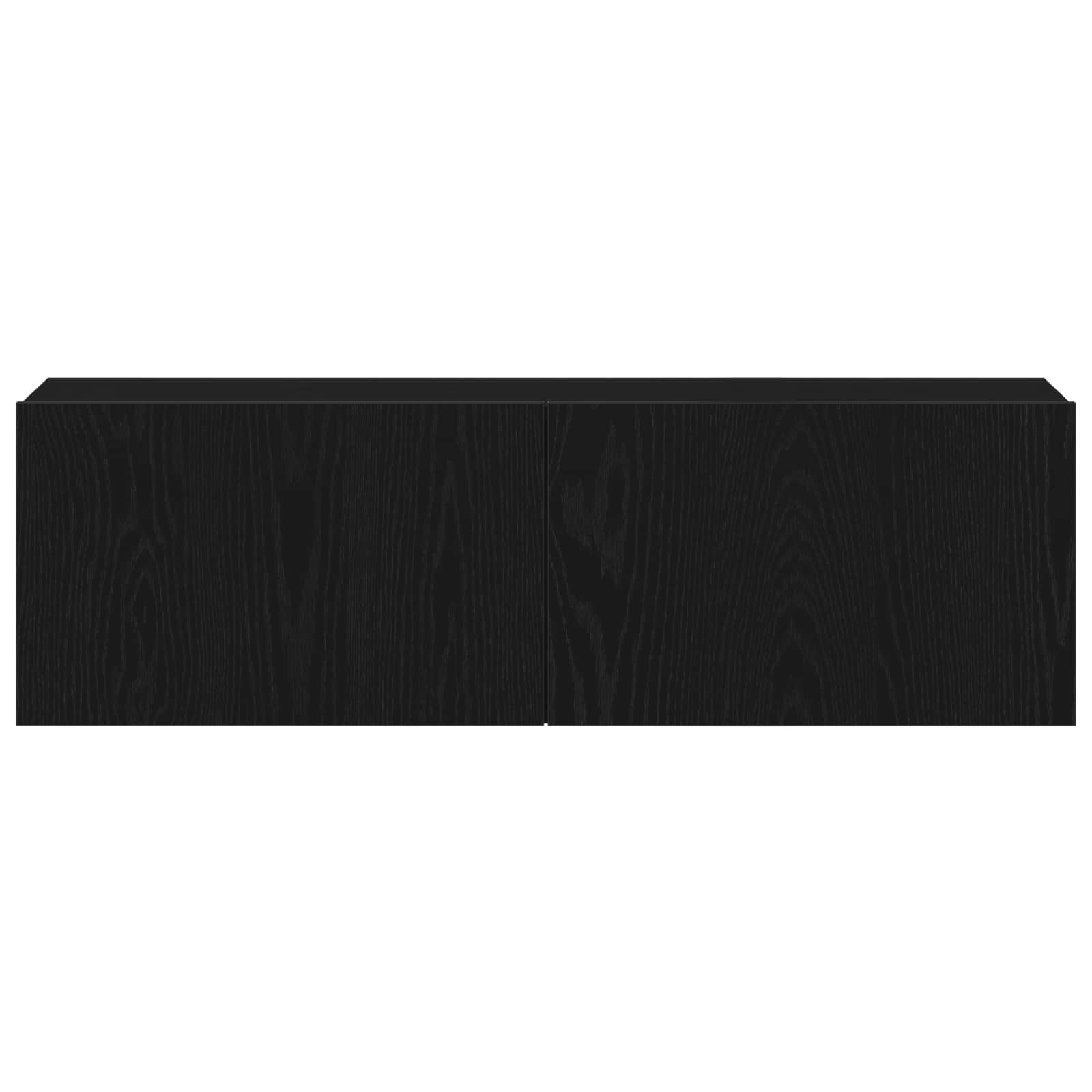 TV-bänkset 4 pcs Svart Ek 130,5 x 30 x 140 cm Konstruerat trä