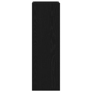 TV-bänkset 3 pcs Svart Ek 130,5 x 30 x 140 cm Konstruerat trä