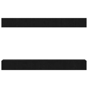 TV-bänkset Väggmonterad Svart Ek Konstruerat trä