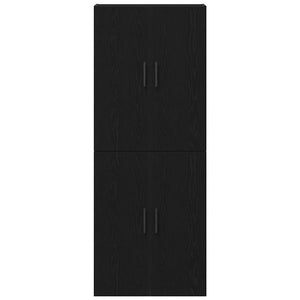 Väggmonterat skåp Väggmonterad 2 pcs Svart Ek 69,5 x 34 x 90 cm