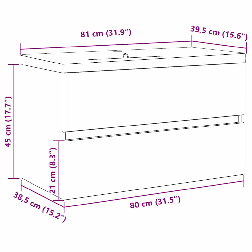 Diskho skåp med dörr Svart ek 80 x 39 x 62 cm Konstruerat trä