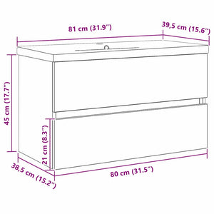 Diskho skåp med dörr Svart ek 80 x 39 x 62 cm Konstruerat trä