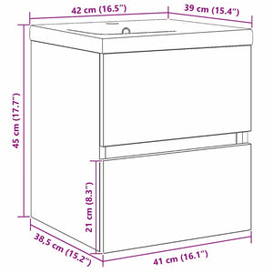Diskho skåp med dörr Svart ek 41 x 39 x 62 cm Konstruerat trä