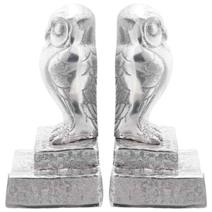 Bokstöd 2 pcs Silver 12 x 9 x 19 cm Aluminium