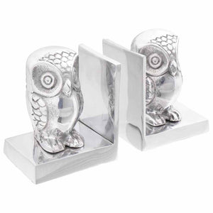 Bokstöd 2 pcs Silver 7 x 9 x 11 cm Aluminium