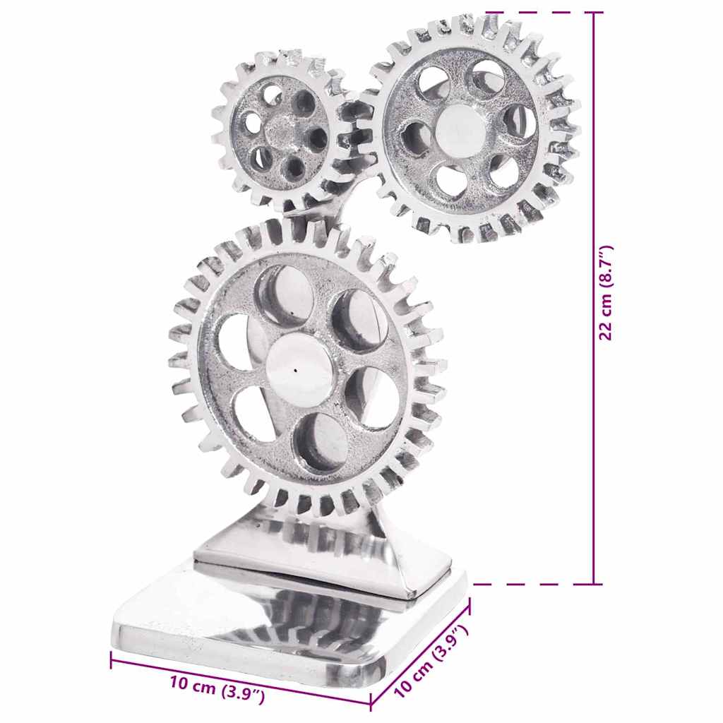 Bokstöd 2 pcs Silver 10 x 10 x 22 cm Aluminium