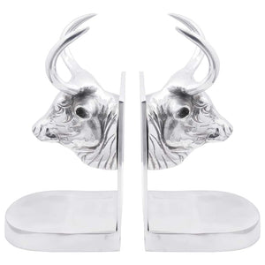 Bokstöd 2 pcs Silver 17 x 15 x 27 cm Aluminium