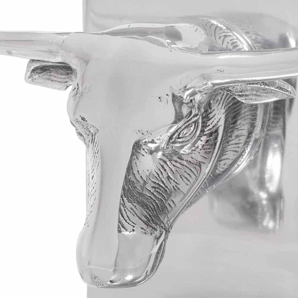 Bokstöd 2 pcs Silver 21,5 x 15,5 x 20 cm Aluminium