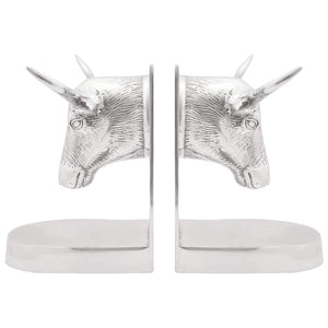 Bokstöd 2 pcs Silver 21,5 x 15,5 x 20 cm Aluminium