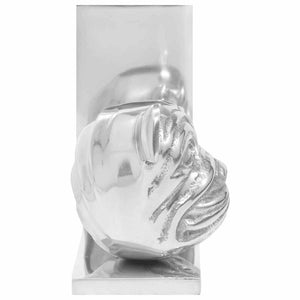 Bokstöd 2 pcs Silver 8 x 12 x 16,5 cm Aluminium