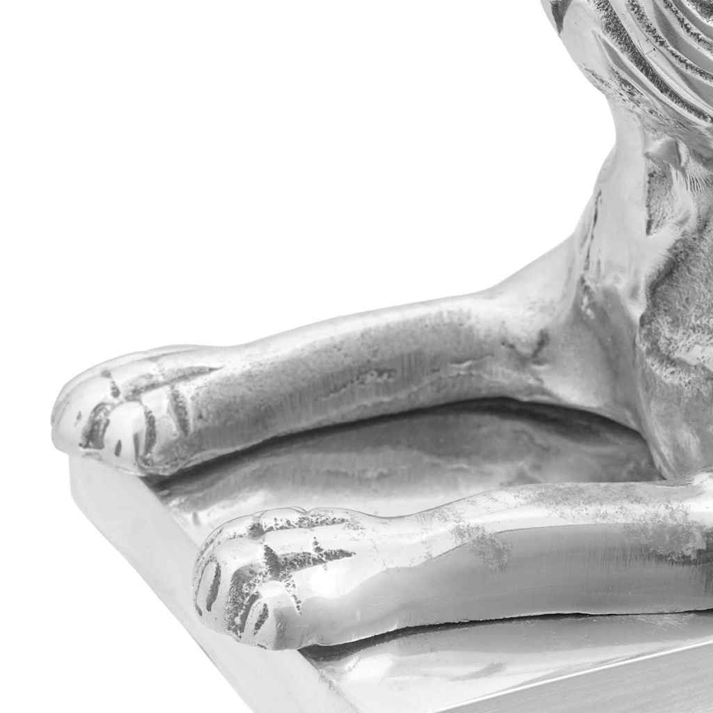 Bokstöd 2 pcs Silver 12 x 15 x 18 cm Aluminium