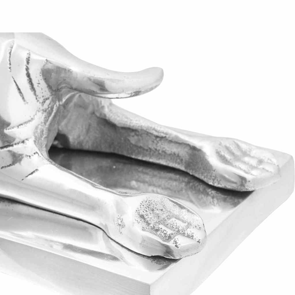 Bokstöd 2 pcs Silver 12 x 15 x 18 cm Aluminium