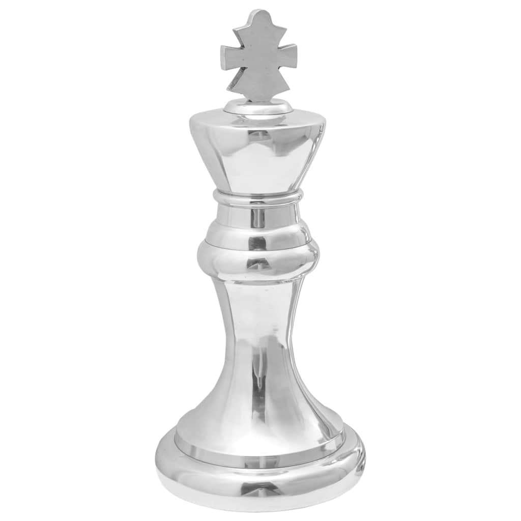 Skulpturer 2 st Silver 17 x 17 x 42 cm Aluminium
