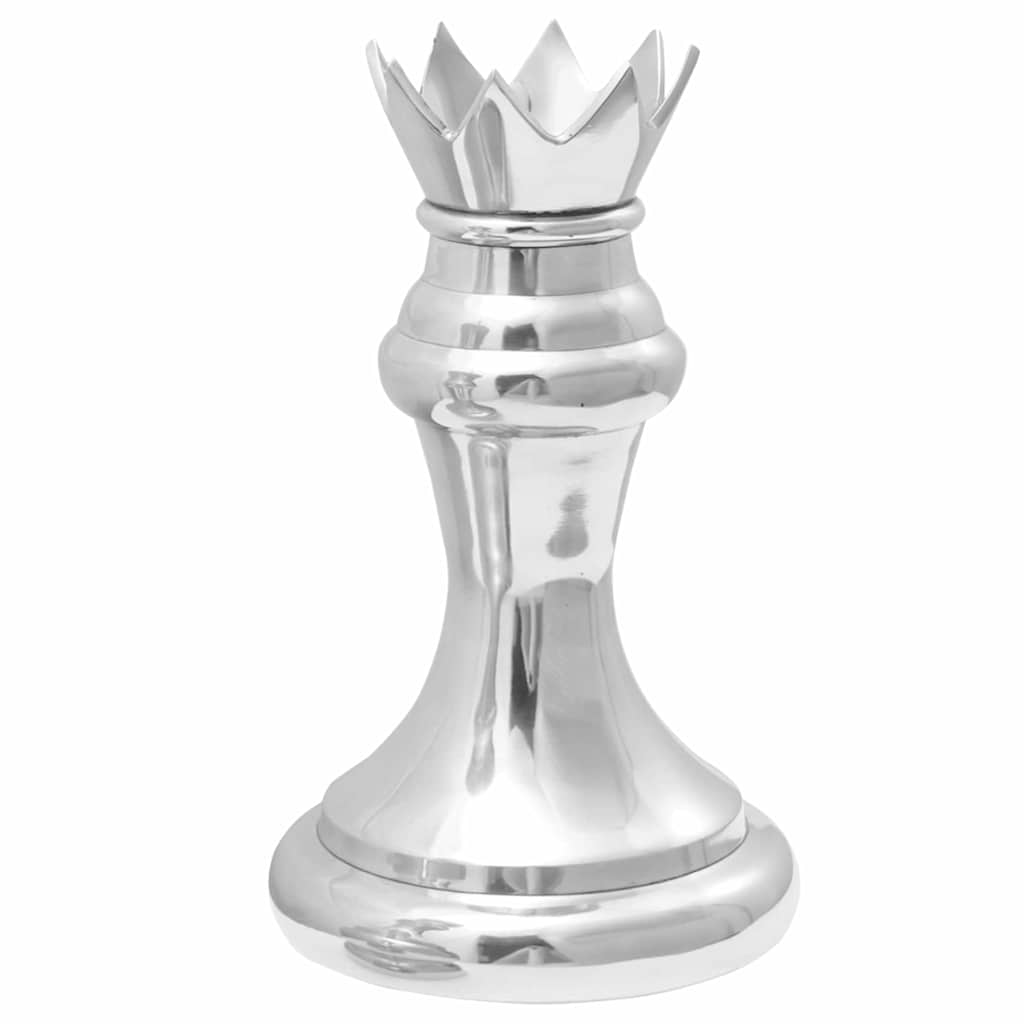 Skulpturer 2 st Silver 17 x 17 x 42 cm Aluminium