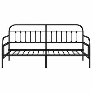 Dagbäddram Svart 100 x 190 cm Pulverlackerat stål