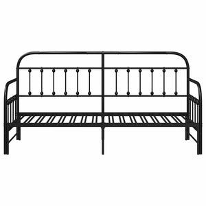 Dagbäddram Svart 80 x 200 cm Pulverlackerat stål
