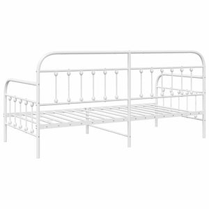 Dagbäddram Vit 90 x 200 cm Pulverlackerat stål