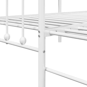 Dagbäddram Vit 80 x 200 cm Pulverlackerat stål