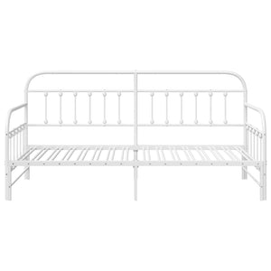 Dagbäddram Vit 90 x 190 cm Pulverlackerat stål