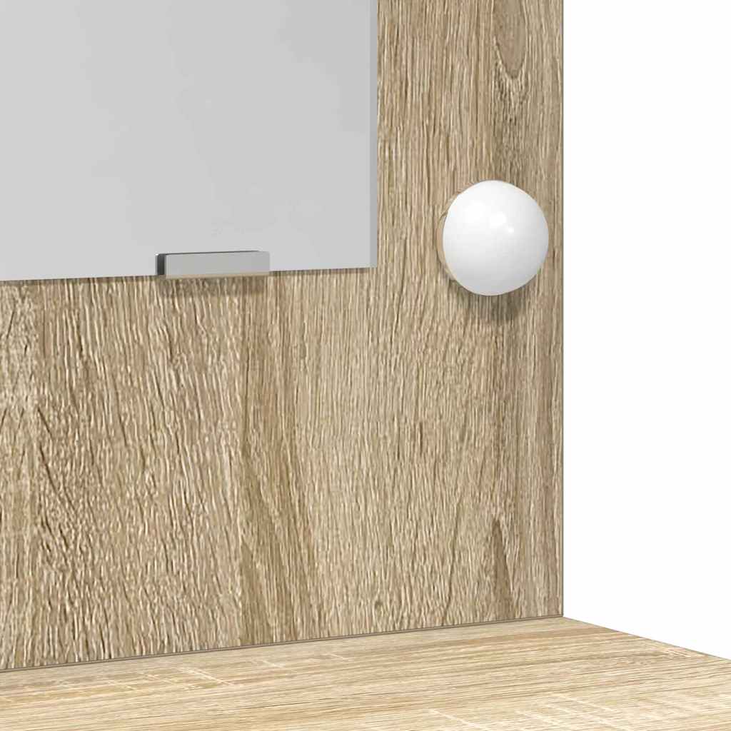 Smyckebord med låda Sonoma-ek 50 x 41 x 135 cm Konstruerat trä