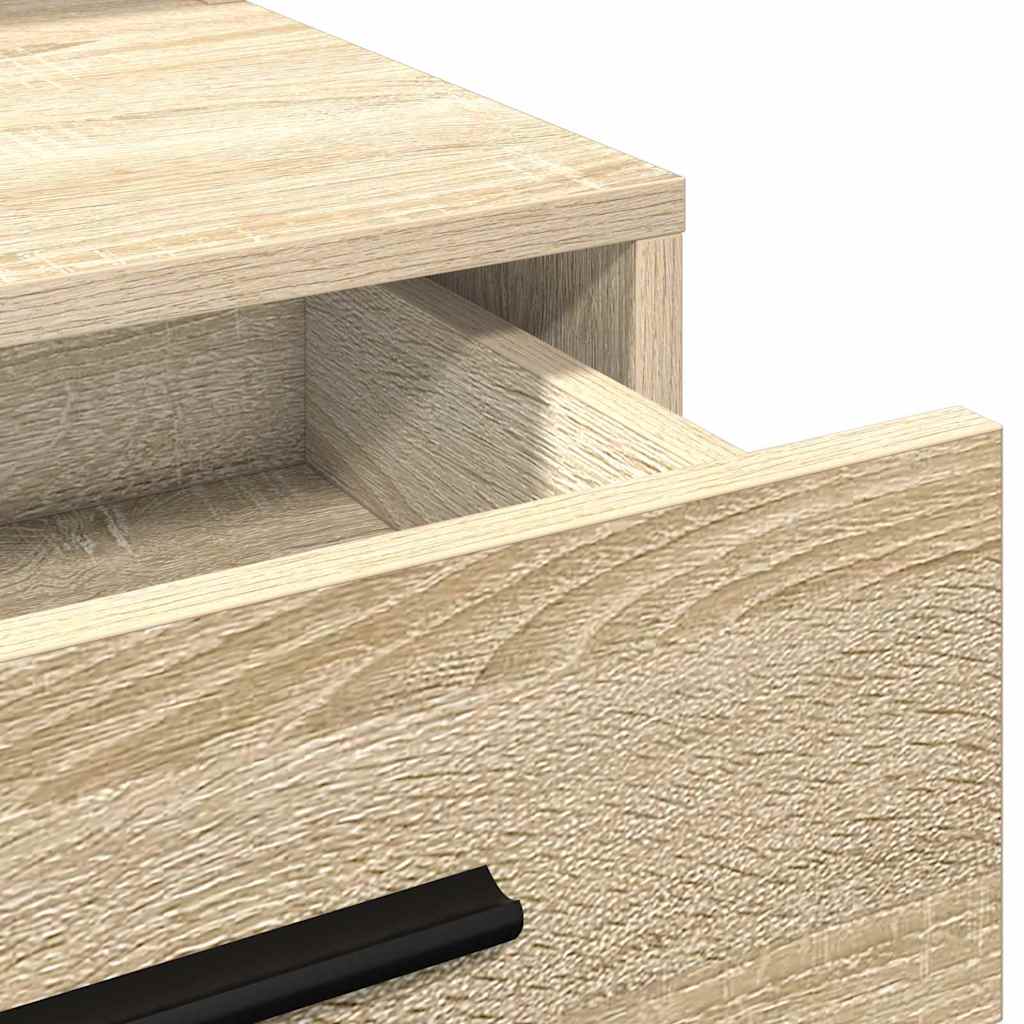 Smyckebord med låda Sonoma-ek 79 x 41 x 135 cm Konstruerat trä