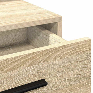 Smyckebord med låda Sonoma-ek 79 x 41 x 135 cm Konstruerat trä