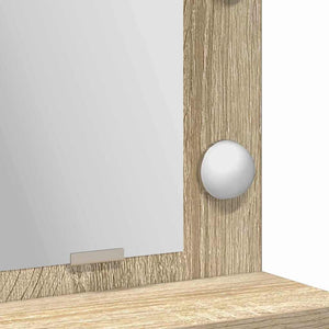 Smyckebord med låda Sonoma-ek 79 x 41 x 135 cm Konstruerat trä