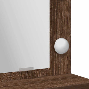 Smyckebord med låda Brun Ek 79 x 41 x 135 cm Konstruerat trä