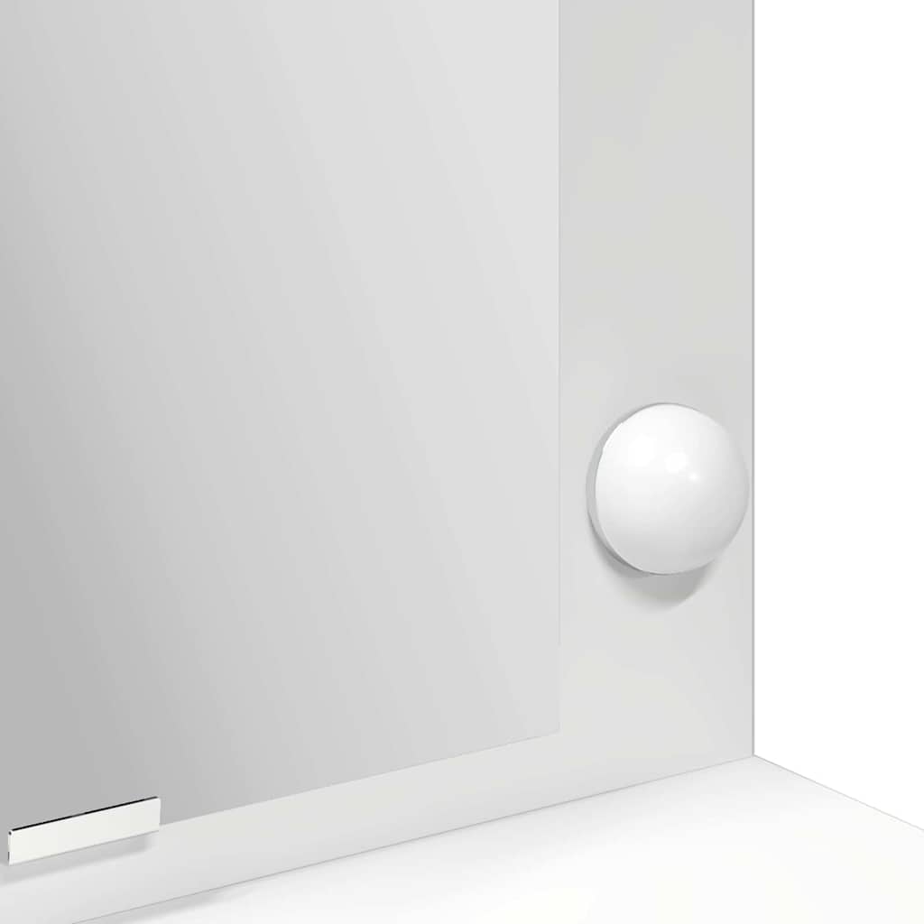 Smyckebord med hylla Vit 100 x 41 x 135 cm Konstruerat trä