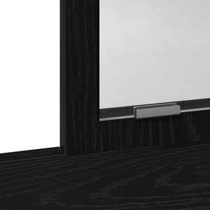 Smyckebord med låda Svart Ek 79 x 41 x 140 cm Konstruerat trä