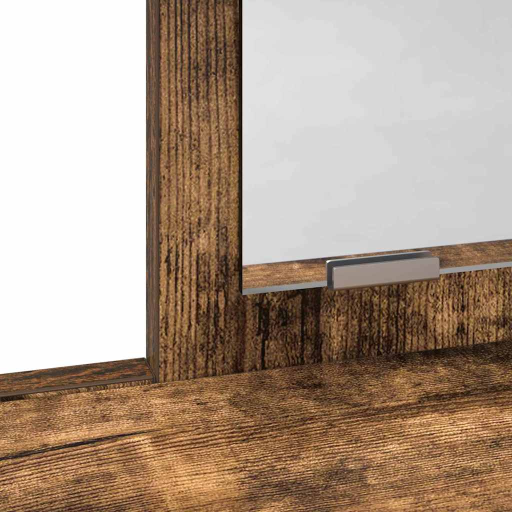 Smyckebord med låda Rökt ek 79 x 41 x 140 cm Konstruerat trä