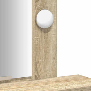 Smyckebord med låda Brun 50 x 41 x 140 cm Konstruerat trä