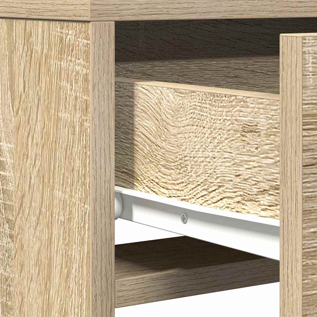 Smyckebord med låda Brun 50 x 41 x 140 cm Konstruerat trä