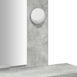 Smyckebord med låda Grå 50 x 41 x 140 cm Konstruerat trä