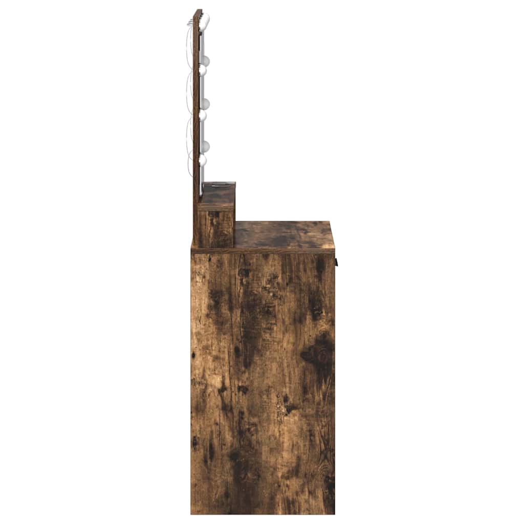 Smyckebord med låda Brun 50 x 41 x 140 cm Konstruerat trä