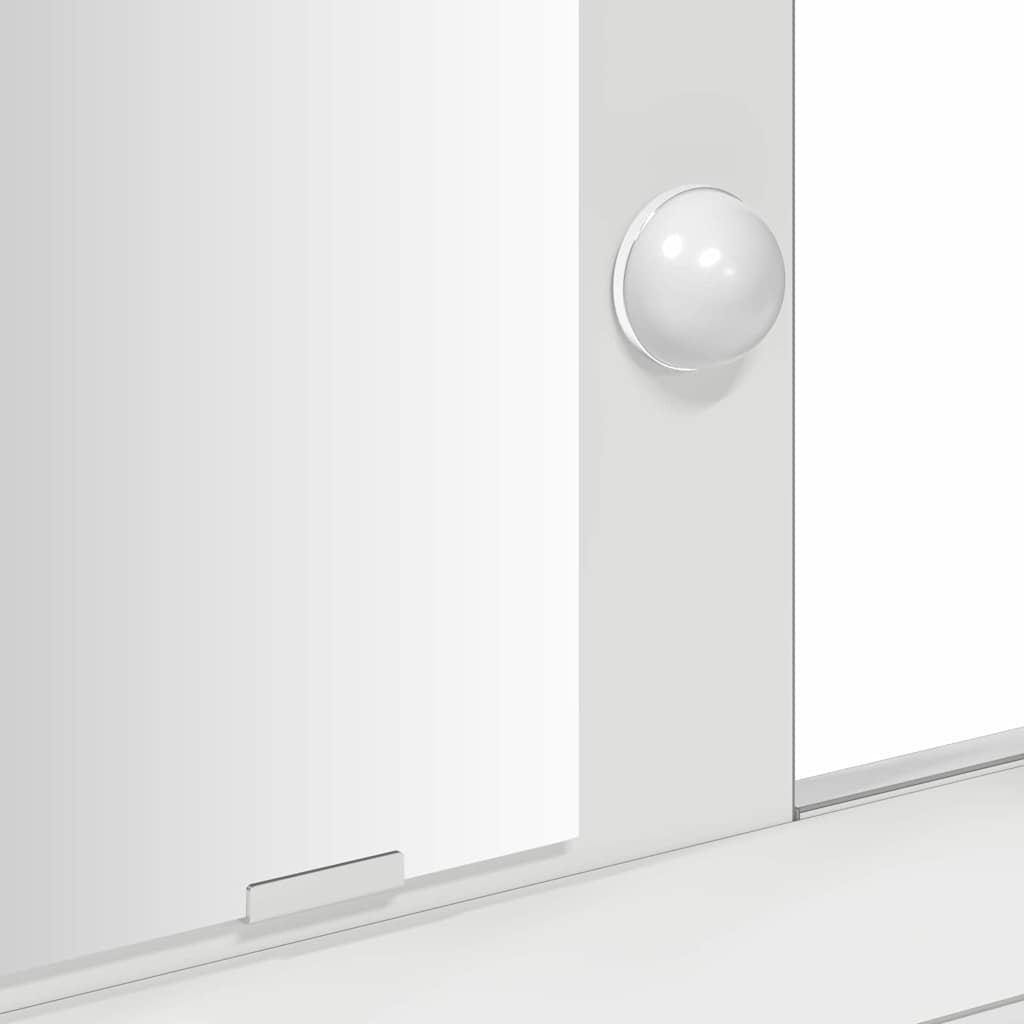 Smyckebord med låda Vit 79 x 41 x 140 cm Konstruerat trä